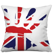 Hand Print Of Great Britain Pillows 40272817