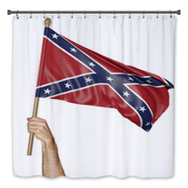 Hand Proudly Waving The Flag Of The Confederate States 3d Rendering Bath Decor 109186254