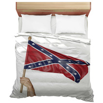 Hand Proudly Waving The Flag Of The Confederate States 3d Rendering Bedding 109186254