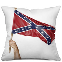 Hand Proudly Waving The Flag Of The Confederate States 3d Rendering Pillows 109186254