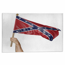 Hand Proudly Waving The Flag Of The Confederate States 3d Rendering Rugs 109186254