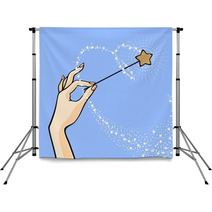 Hand With A Magic Wand Backdrops 30079108