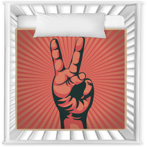Hand With Victory Sign Nursery Decor 33831134