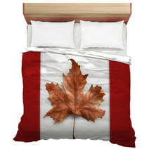 Handmade Canadian Flag Bedding 3590665