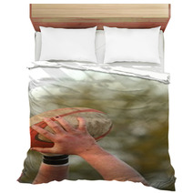 Hands Holding A Rugby Ball Bedding 61889606
