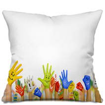 Hands In Paint Pillows 56720033