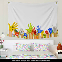 Hands In Paint Wall Art 56720033