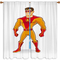 Handsome Superhero Window Curtains 41860163