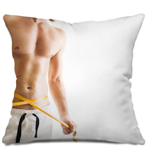 Hansome Young Man With Measuring Tape Pillows 53662195
