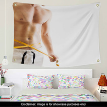 Hansome Young Man With Measuring Tape Wall Art 53662195