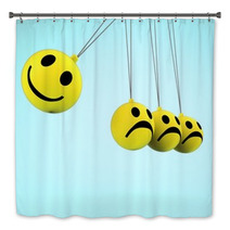 Happy And Sad Smileys Showing Emotions Bath Decor 57261766