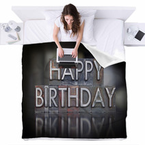 Happy Birthday Letterpress Blankets 69380311