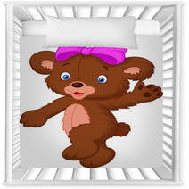 Happy Cartoon Baby Bear Nursery Decor 67515917
