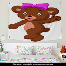 Happy Cartoon Baby Bear Wall Art 67515917