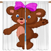 Happy Cartoon Baby Bear Window Curtains 67515917