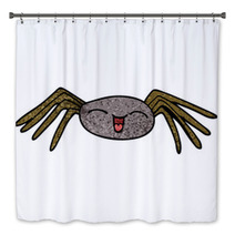 Happy Cartoon Doodle Spider Bath Decor 226714686