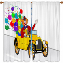 Happy Clown Window Curtains 2182017