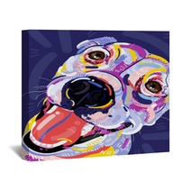 Happy Dog Wall Art 219580703