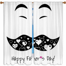 Happy Father's Day  Background Or Card Window Curtains 62762911