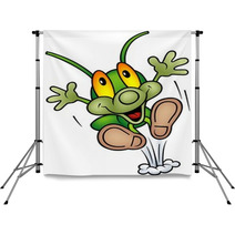 Happy Green Bug  Big Jump Backdrops 12371340