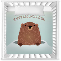 Happy Groundhog Day Design With Cute Groundhog Nursery Decor 99216104