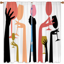 Happy Hour Colors Window Curtains 53410629