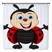 Happy Ladybug Cartoon Bath Decor 56991227