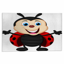 Happy Ladybug Cartoon Rugs 56991227