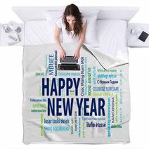 Happy New Year Blankets 98847140