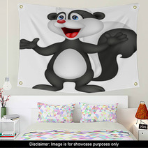 Happy Skunk Cartoon Wall Art 50106254
