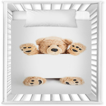 Happy Teddy Bear Holding Blank Board Nursery Decor 63552001