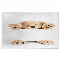 Happy Teddy Bear Holding Blank Board Rugs 63552001