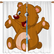 Happy Teddy Bear Window Curtains 30562746