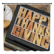 Happy Thanksgiving On Digital Tablet Bath Decor 57651228