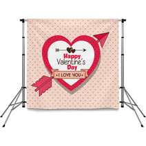 Happy Valentines Day Card Vector Illustration Design Backdrops 133559573