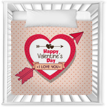Happy Valentines Day Card Vector Illustration Design Nursery Decor 133559573