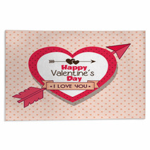 Happy Valentines Day Card Vector Illustration Design Rugs 133559573