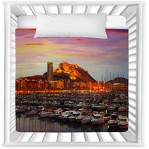 Harbour With Yachts  During Sunset. Alicante, Spain Nursery Decor 64463900