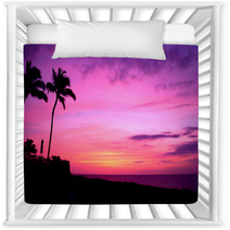 Hawaii Sunset With Palm Trees Nursery Decor 12800143