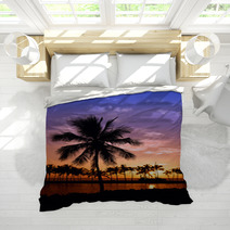 Hawaiian Palm Tree Sunset Bedding 42683605