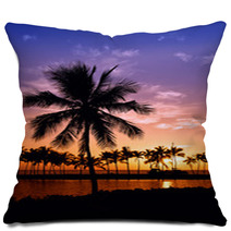 Hawaiian Palm Tree Sunset Pillows 42683605