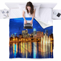 Hdr Image Of Orlando Skyline With Lake Lucerne In Foreground Blankets 43664638