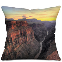 HDR, Toroweap Point Sunset, Grand Canyon National Park Pillows 55477410