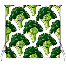 Head Of Fresh Healthy Broccoli Seamless Pattern Backdrops 65980383