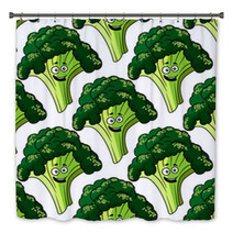 Head Of Fresh Healthy Broccoli Seamless Pattern Bath Decor 65980383