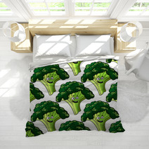 Head Of Fresh Healthy Broccoli Seamless Pattern Bedding 65980383