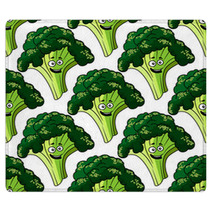 Head Of Fresh Healthy Broccoli Seamless Pattern Rugs 65980383
