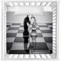 Head To Head-Knights On A Chess Board. Nursery Decor 66690146