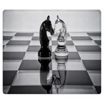 Head To Head-Knights On A Chess Board. Rugs 66690146