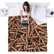Heap Of Rifle Bullets Background Blankets 53000931
